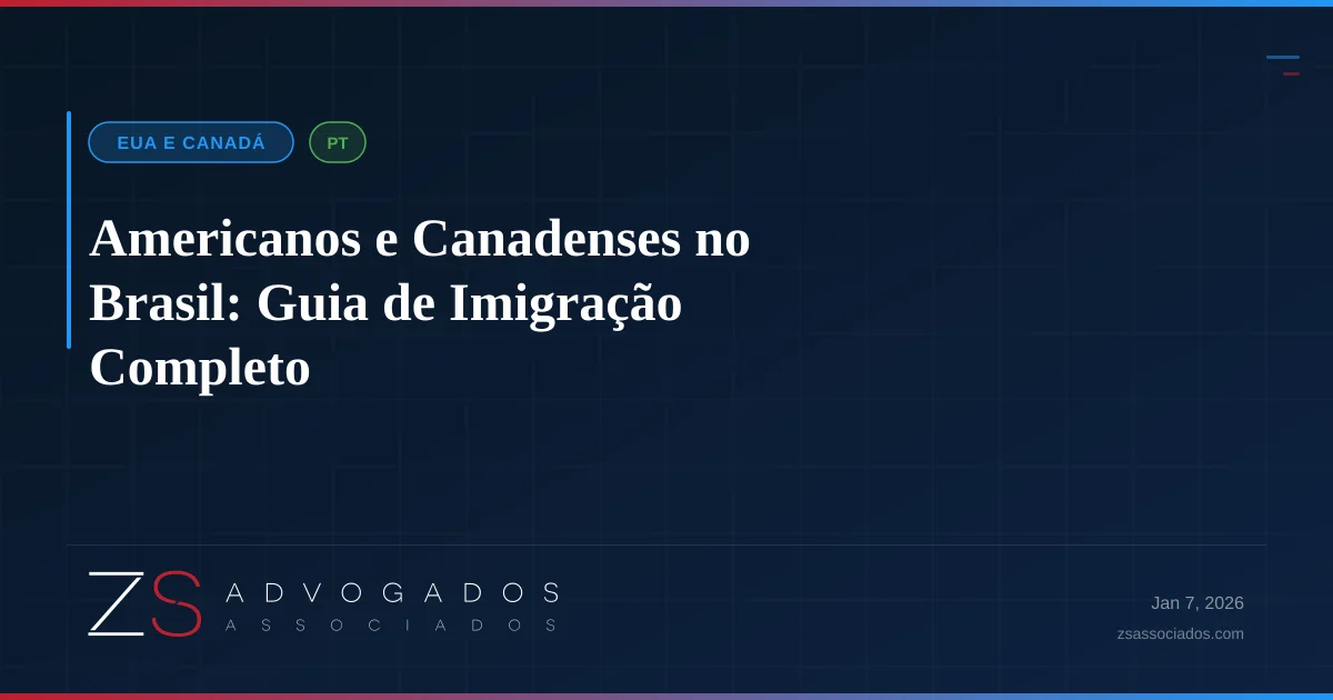 Ilustração sobre Americanos e Canadenses no Brasil: Guia de Imigração Completo