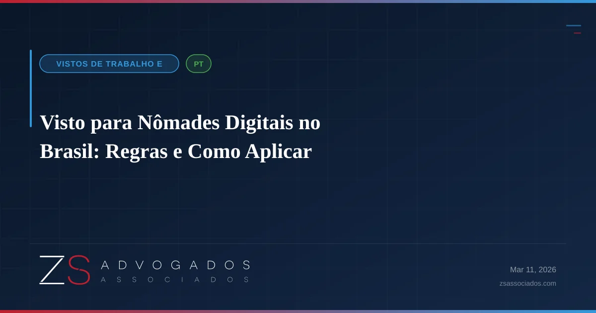 Ilustração sobre Visto para Nômades Digitais no Brasil: Regras e Como Aplicar