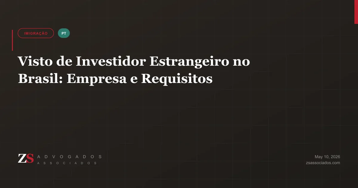 Ilustração sobre Visto de Investidor Estrangeiro no Brasil: Empresa e Requisitos