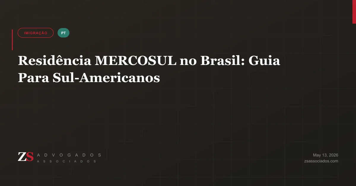 Ilustração sobre Residência MERCOSUL no Brasil: Guia Para Sul-Americanos