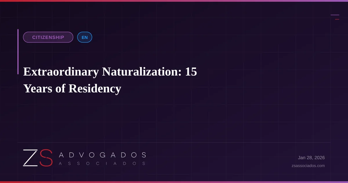 Illustration about Extraordinary Naturalization: 15 Years of Residency
