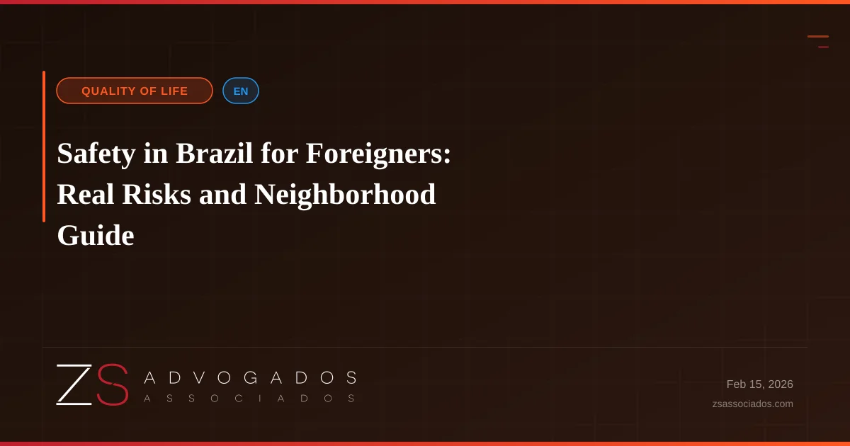 Illustration about Safety in Brazil for Foreigners: Real Risks and Neighborhood Guide