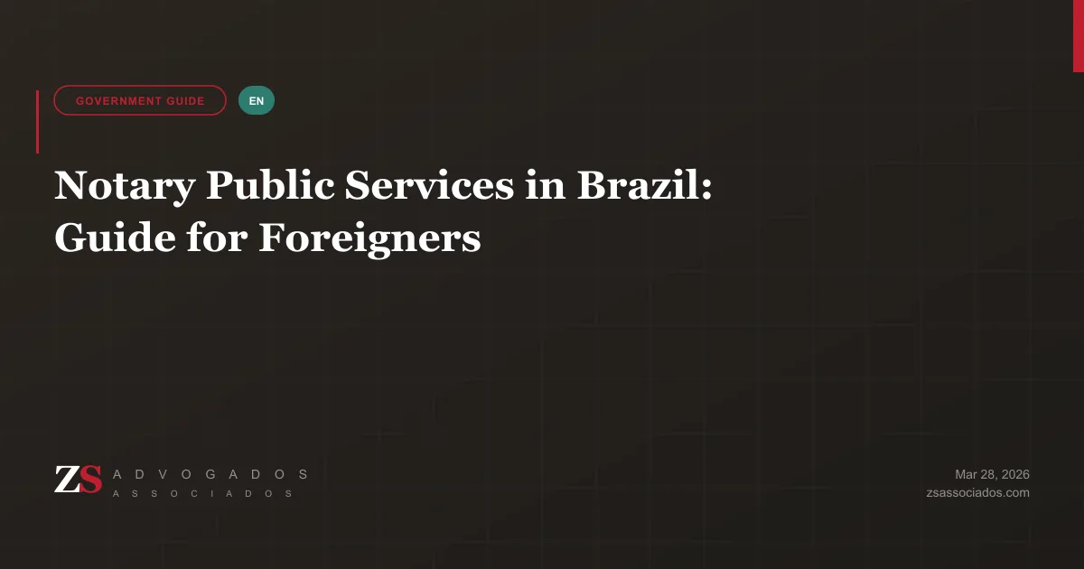 Brazilian notary office (cartório) entrance with official seal