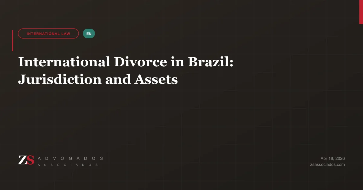 Illustration about international divorce and jurisdiction in Brazil