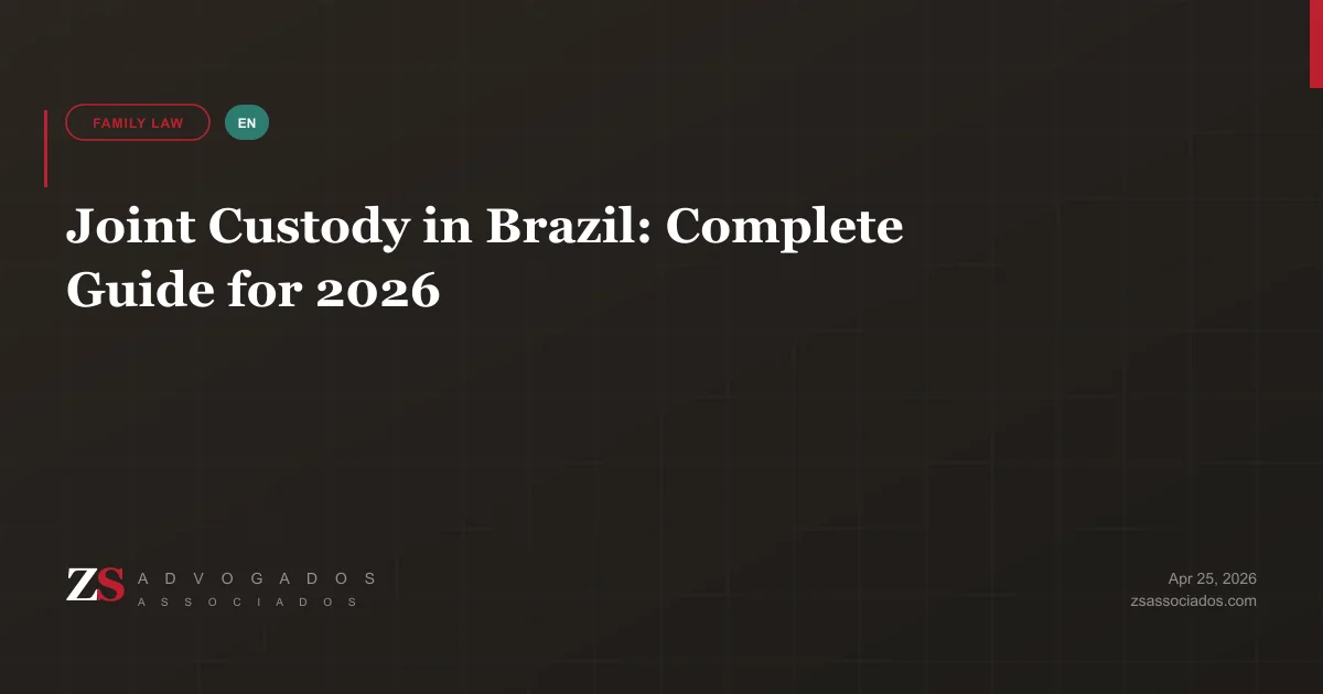 Illustration about joint custody of children in Brazil