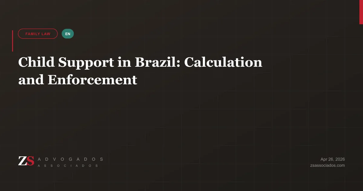 Illustration about child support calculation and enforcement in Brazil