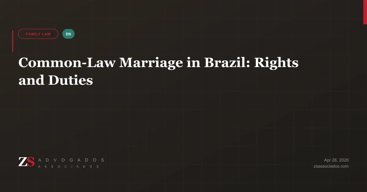 Illustration about common-law marriage rights in Brazil