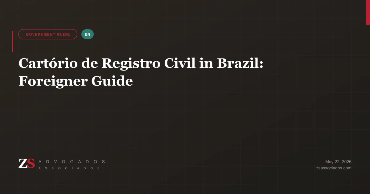 Illustration about the Cartório de Registro Civil in Brazil for foreigners