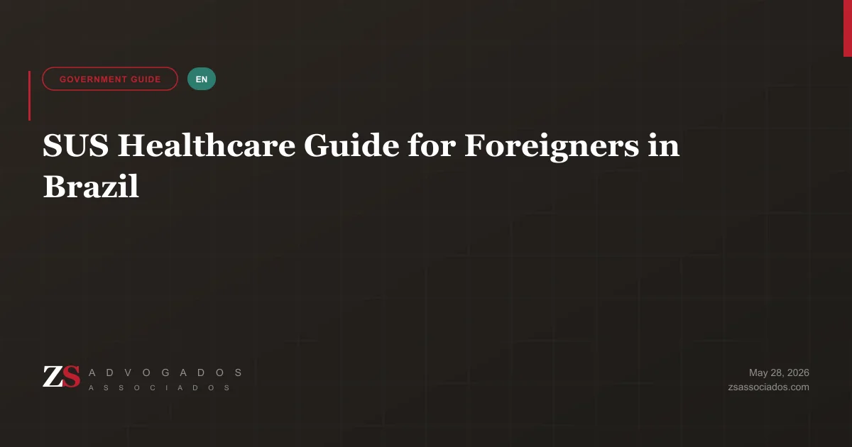 Illustration about the SUS universal healthcare system in Brazil for foreigners