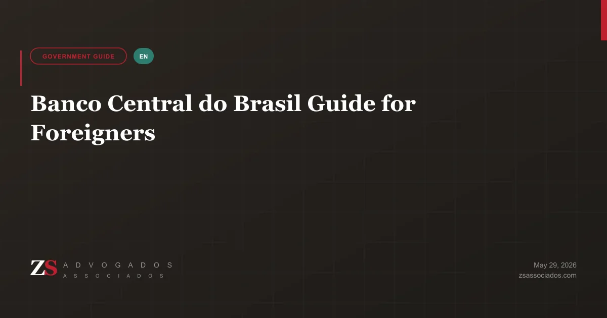 Illustration about Banco Central do Brasil and financial services for foreigners